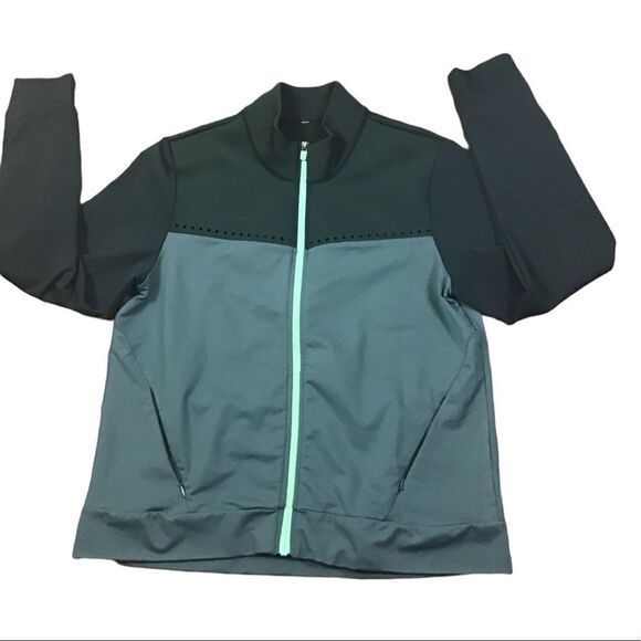 Fabletics Cleo Green Full Zip Front Perforated Jacket Women's Size XL - Picture 3 of 11